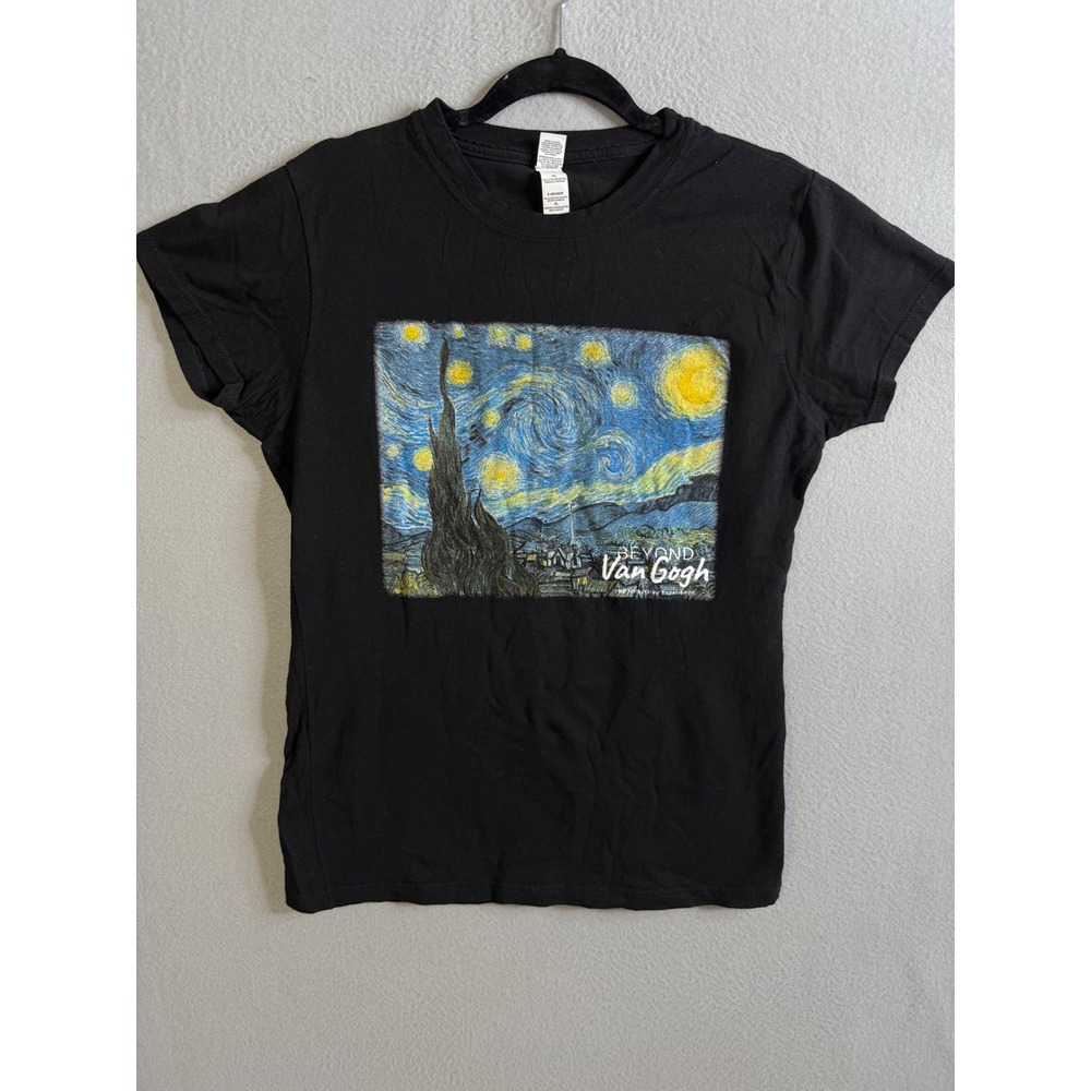 Beyond Van Gogh T Shirt Women's XL Black Graphic‎ Tee